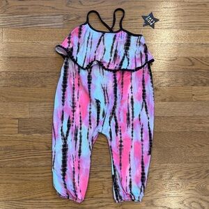 Pixielane Colorful Tie-Dye Kids jumpsuit onesie NWT